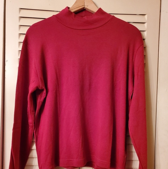 *SOLD*Jones New York Sport Red MockTurtleNeck - Picture 4 of 6